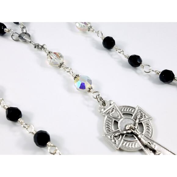 Anglican Rosary, Episcopalian, Celtic Christian Gift, Vintage Swarovski Beads - Picture 6 of 10